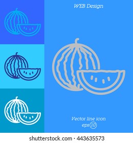 Web line icon. Watermelon