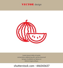 Web line icon. Watermelon