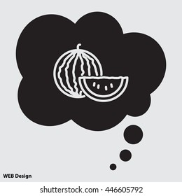 Web line icon. Watermelon