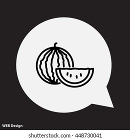 Web line icon. Watermelon