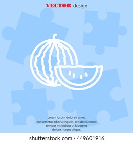 Web line icon. Watermelon
