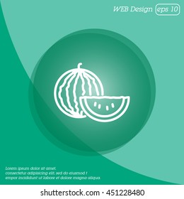 Web line icon. Watermelon