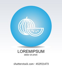 Web line icon. Watermelon