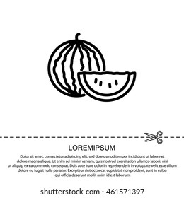 Web line icon. Watermelon