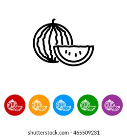 Web line icon. Watermelon