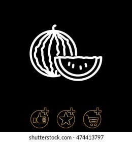 Web line icon. Watermelon