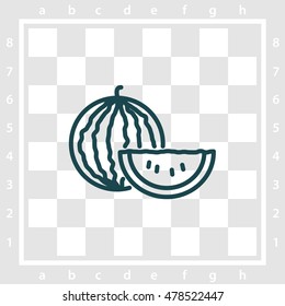 Web line icon. Watermelon