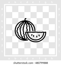Web line icon. Watermelon