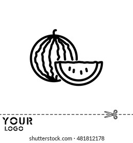 Web line icon. Watermelon