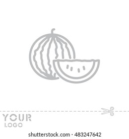 Web line icon. Watermelon