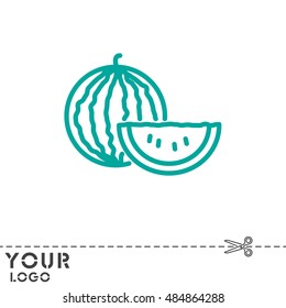 Web line icon. Watermelon