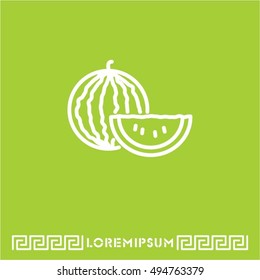 Web line icon. Watermelon