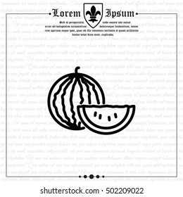 Web line icon. Watermelon