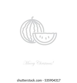 Web line icon. Watermelon