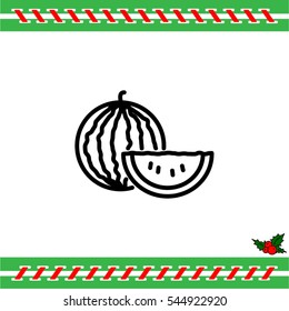 Web line icon. Watermelon
