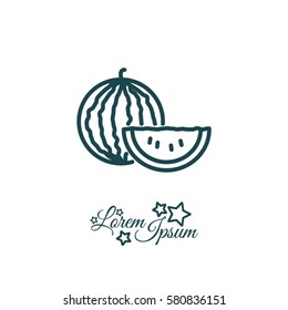 Web line icon. Watermelon