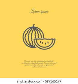 Web line icon. Watermelon