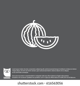 Web line icon. Watermelon