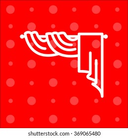 Web line icon. Window curtain