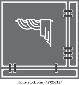 Web line icon. Window curtain