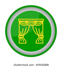 Web line icon. Window curtain