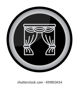 Web line icon. Window curtain