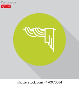 Web line icon. Window curtain