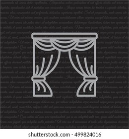 Web line icon. Window curtain