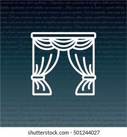 Web line icon. Window curtain