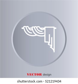 Web line icon. Window curtain