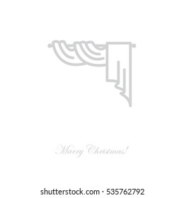 Web line icon. Window curtain