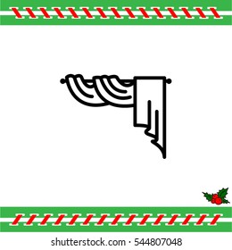 Web line icon. Window curtain
