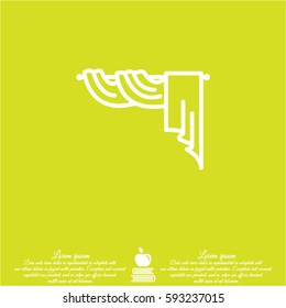 Web line icon. Window curtain