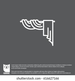 Web line icon. Window curtain