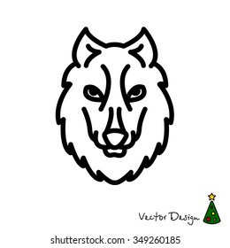 Web line icon. Wolf; wild animals