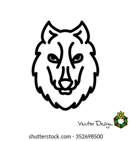 Web line icon. Wolf; wild animals