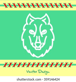 Web line icon. Wolf; wild animals