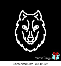 Web line icon. Wolf; wild animals