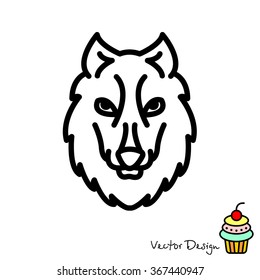 Web line icon. Wolf; wild animals