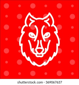 Web line icon. Wolf; wild animals
