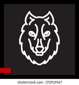 Web line icon. Wolf; wild animals