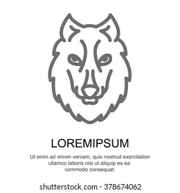 Web line icon. Wolf; wild animals