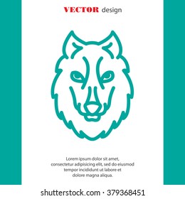 Web line icon. Wolf; wild animals