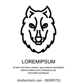 Web line icon. Wolf; wild animals