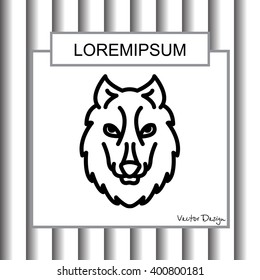 Web line icon. Wolf; wild animals