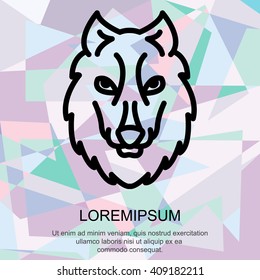 Web line icon. Wolf; wild animals