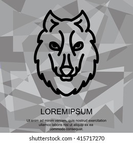 Web line icon. Wolf; wild animals