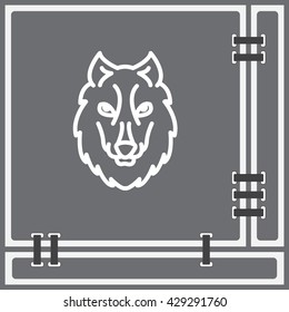 Web line icon. Wolf; wild animals