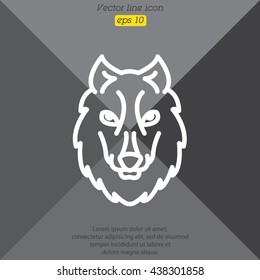 Web line icon. Wolf; wild animals