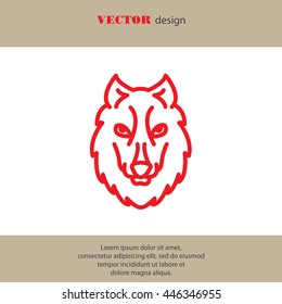 Web line icon. Wolf; wild animals